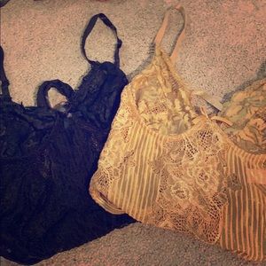 Two lace bodysuits